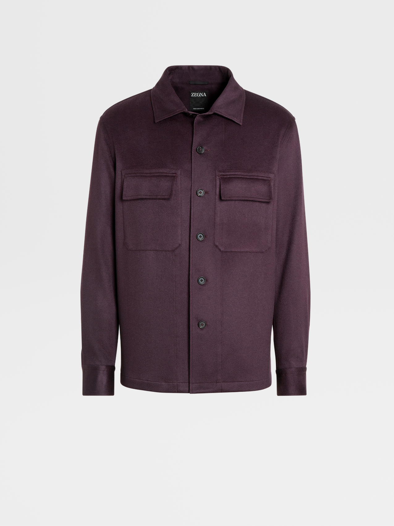 Dark Purple Oasi Cashmere Overshirt